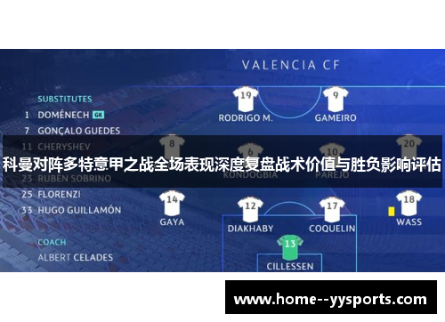 科曼对阵多特意甲之战全场表现深度复盘战术价值与胜负影响评估